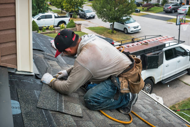 Professional Hail Damage Roof Repair technician working in Middletown, CT